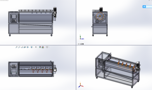 茎类蔬菜去皮机三维SW图纸+文档缩略图